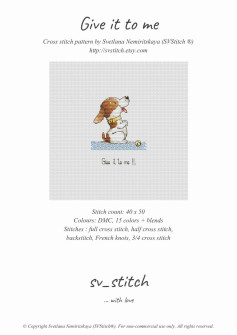 Cute Dog Cross Stitch Pattern with Ball Design