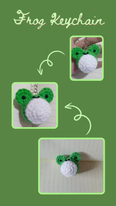 Cute Frog Keychain Crochet Pattern for Beginners