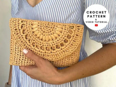 Elegant Crochet Clutch Pattern for Beginners with Video Tutorial