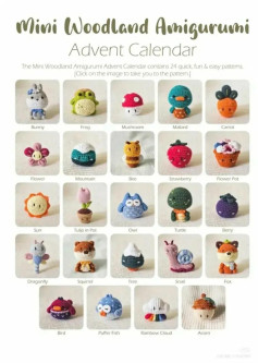 Explore the Mini Woodland Amigurumi Advent Calendar Crochet Patterns