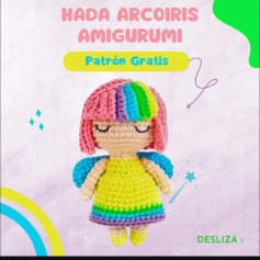Fada Arco-íris Amigurumi: Padrão Grátis para Artesãos