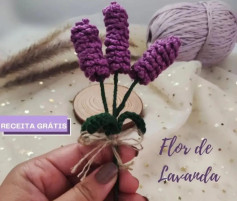 Flor de Lavanda em Crochê: Receita Grátis e Fácil de Seguir