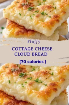 Fluffy Cloud Bread with Creamy Cottage Cheese