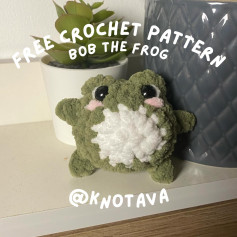 Free Crochet Pattern: Bob the Frog Plushie by Knotava
