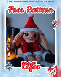 Free Crochet Pattern: Elfie the Miss Santa Amigurumi Doll