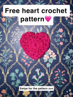 Free crochet pocket heart pattern 🩷