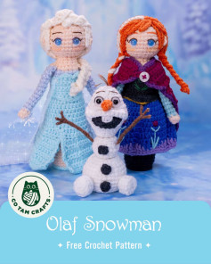 Frozen Characters Crochet Pattern Set: Elsa, Anna, and Olaf
