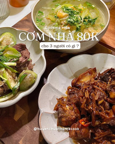 🌱, Gà kho gừng: 🌱 Mướp xào gan: 🌱 Canh bí tôm khô: