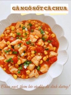 Gà Ngô Sốt Chua Ngọt - Món Ngon Dinh Dưỡng Cho Bé