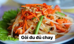Gỏi Đu Đủ Chay Giòn Ngon, Tươi Mát