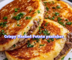 Golden Crispy Potato Pancakes with Savory Beef Filling