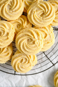 Golden Danish Swirl Butter Cookies Delight
