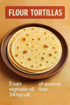 Golden Homemade Flour Tortillas: Soft and Versatile