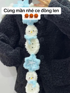 Hướng dẫn làm khăn người tuyết bằng len dễ thương và ấm áp