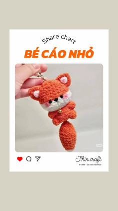 Hướng dẫn móc bé cáo dễ thương cho người mới bắt đầu