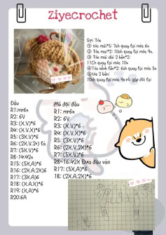 Hướng dẫn móc len búp bê tóc xinh với mũ đội đầu dễ thương