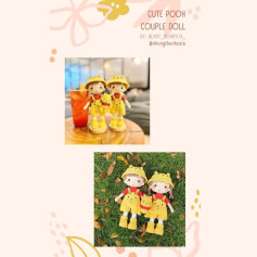 Hướng dẫn móc len cặp búp bê Pooh đáng yêu cho người mới bắt đầu