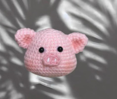 Hướng dẫn móc len đầu heo hồng dễ thương cho người mới