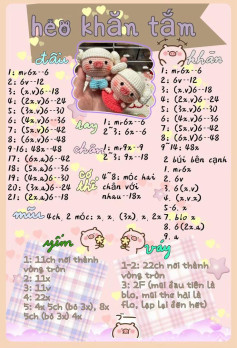 Hướng dẫn móc len heo khăn tắm dễ thương và chi tiết