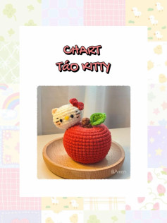 Hướng dẫn móc len hình táo Kitty đơn giản dễ hiểu