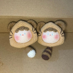 Hướng dẫn móc len tạo hình mochi chồn đáng yêu từng bước chi tiết