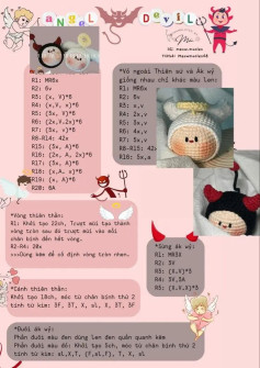 Hướng dẫn móc len Thiên thần và Ác quỷ dễ thương