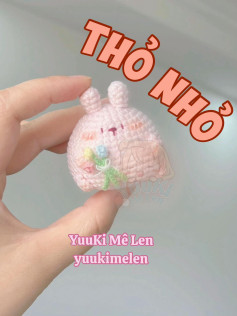 Hướng dẫn móc len thỏ nhỏ cầm hoa dễ thương