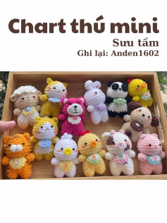 Hướng dẫn móc len thú mini dễ thương cho người mới bắt đầu