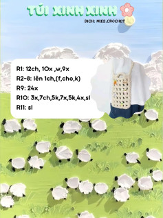 Hướng dẫn móc túi xinh xắn với họa tiết đơn giản dễ làm