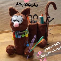 جا مدادی قلاب بافی به شکل گربه