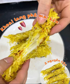 Khoai Lang Cuộn Phô Mai Kéo Sợi Vàng Giòn