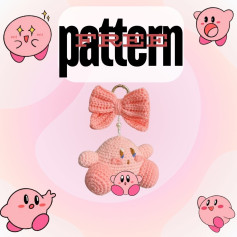 😎Kirby Crochet Hanging Charm Pattern - So Adorable!😜
