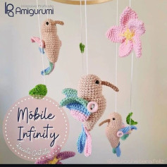 Lindo Amigurumi de Pássaros para Decoração Infantil