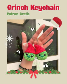 llavero Grinch amigurumi patrón