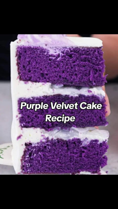 Luscious Purple Velvet Cake Delight