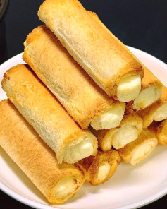 LƯU NGAY CÔNG THỨC CỰC KỲ ĐƠN GIẢN VỚI CÔNG THỨC BÁNH MÌ CUỘN SỮA CHIÊN BÉO MÊM THƠM NGON NÀY NHÉ CẢ NHÀ.