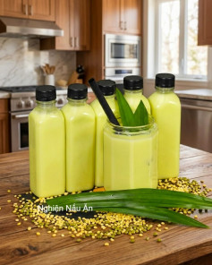 LƯU NGAY CÔNG THỨC LÀM SỮA ĐẬU XANH LÁ DỨA CỐT DỪA SÁNH MỊN, THƠM BÉO, UỐNG LÀ GHIỀN