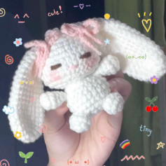 Mẫu móc len thỏ dễ thương cho người mới bắt đầu