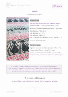 Meow! Overlay Mosaic Crochet Pattern for Cat Lovers
