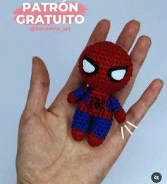 mini hombre araña amigurumi crochet paso a paso