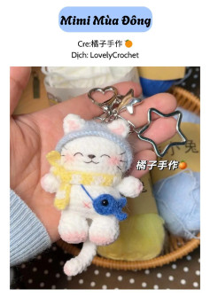 Móc len mèo dễ thương cho mùa đông ấm áp và vui tươi