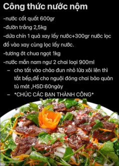 Nước Nộm Thơm Chua Ngọt Đậm Đà