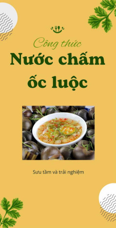 Ốc Luộc Chấm Nước Đậm Đà Thơm Ngon