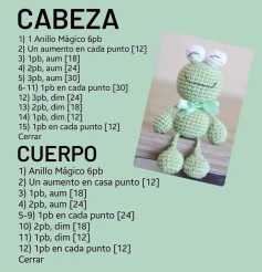 Padrão de Crochê Amigurumi Sapo Verde Fofo
