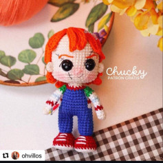 Patrón amigurumi de Chucky gratis para tejer en casa