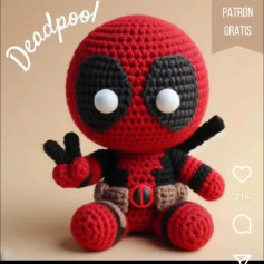 Patrón de amigurumi de Deadpool para principiantes
