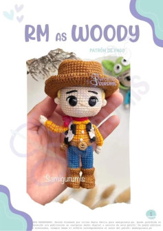 Patrón de amigurumi de Woody para fans de RM