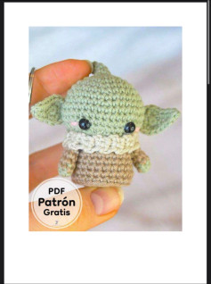 Patrón de amigurumi gratis: pequeño ser verde adorable