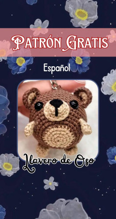 Patrón de Amigurumi: Llavero de Oso Gratis