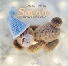 Patrón de amigurumi: Osito dormilón con gorro azul